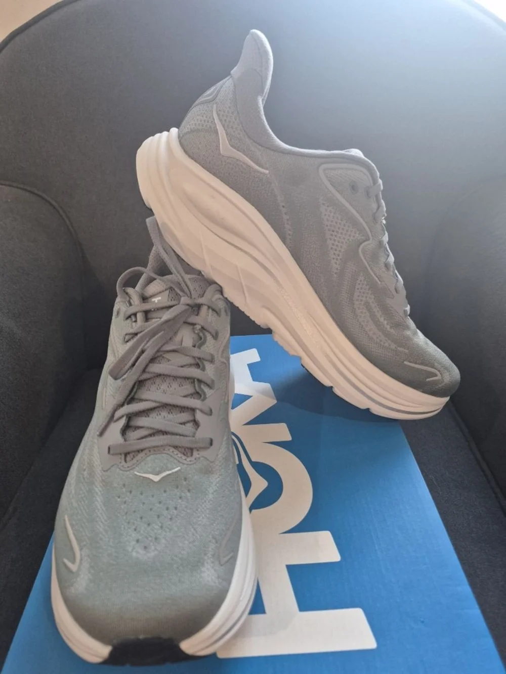 Hoka One One Men's Running Shoes in Light Gray